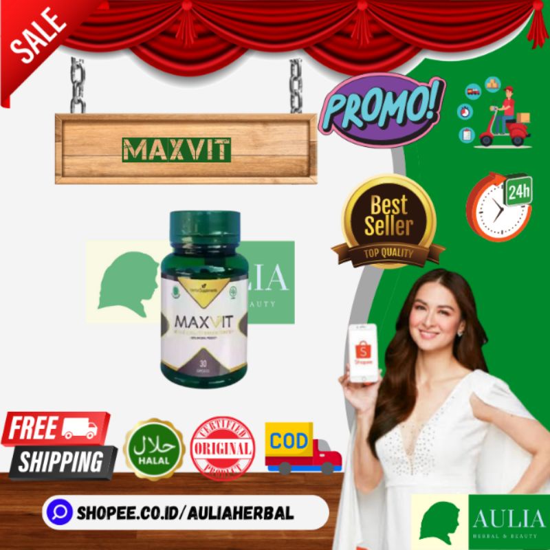 MAXVIT - Max Vit Asli 100% Original Suplemen Herbal Stamina Pria
