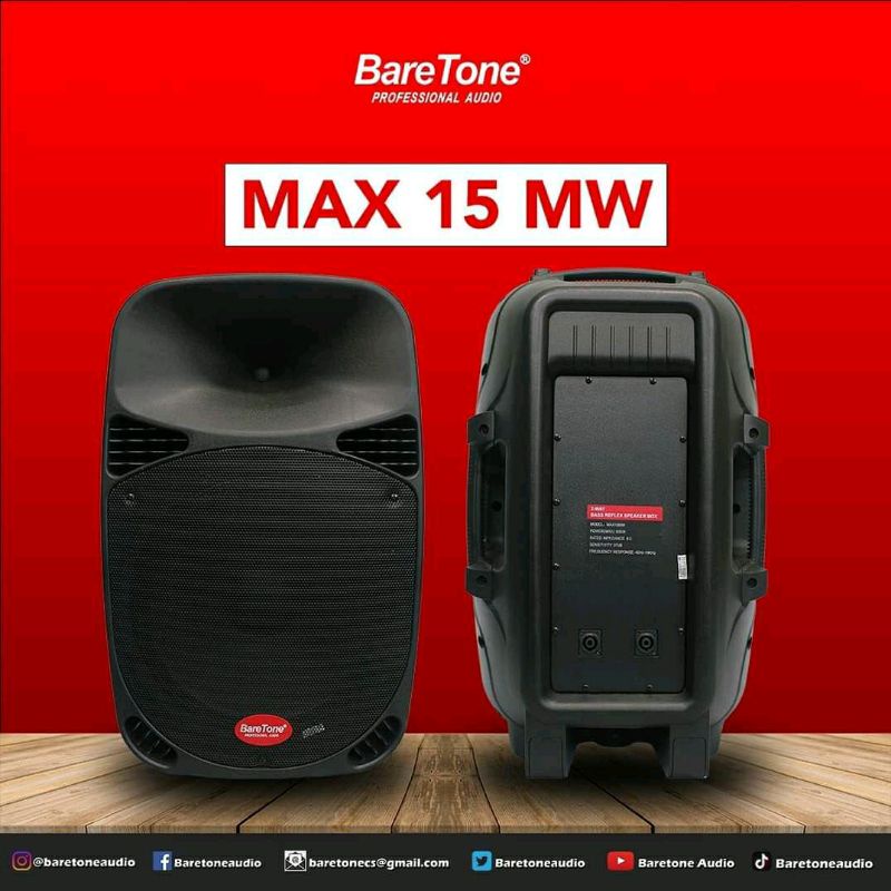 BARETONE MAX15MWHARGA SEPASANG2 unit speaker speaker pasif