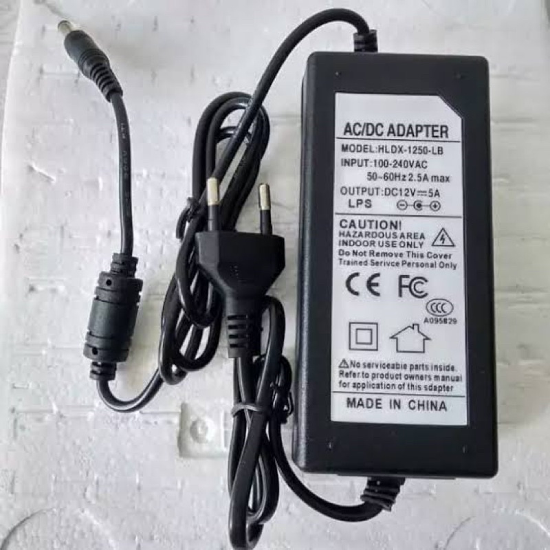 Adaptor 12v 5A untuk cctv dan lampu led strip