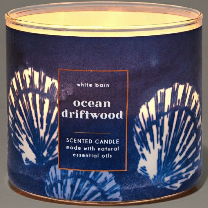 BATH &amp; BODY WORKS BBW OCEAN DRIFTWOOD 3-WICK SCENTED CANDLE 411 G LILIN WANGI 3 SUMBU UKURAN BESAR PENGHARUM RUANGAN