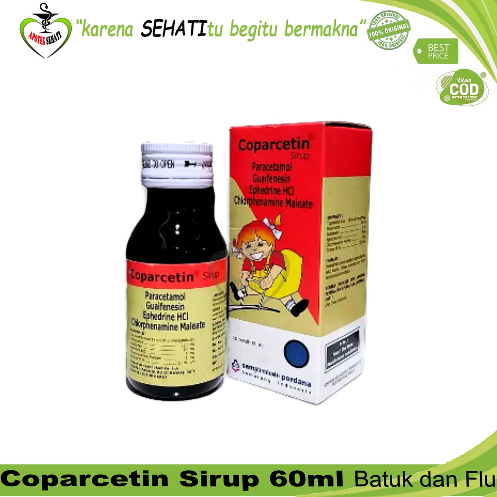 Coparcetin sirup 60ML flu demam batuk pilek anak