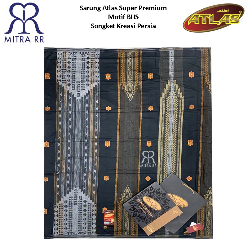 Sarung Atlas Super Premium Songket Kreasi Persia Motif BHS Sarung Tenun Dewasa By BHS S 945 S 970