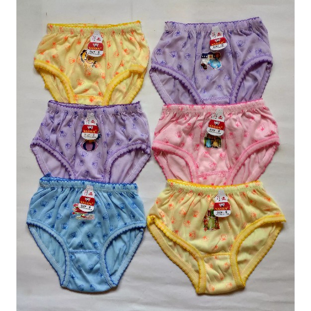 6 Pcs Celana Dalam Yayan Anak | CD Yayan Anak Perempuan Sguna | Sguna | Grosir 6 Pcs