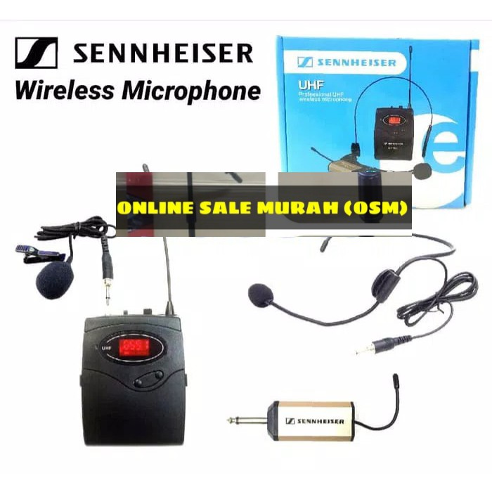 Sennheiser Mic Wireless cas Single headset bando senheiser baterai charger mik wireles pro karaoke UHF mikrophone microphone casan audio sound vokal vocal professional panggung dj studio senheizer  SINGLE sistem CAS CASAN BISA DIGUNAKAN KE SEGALA ALAT AUD