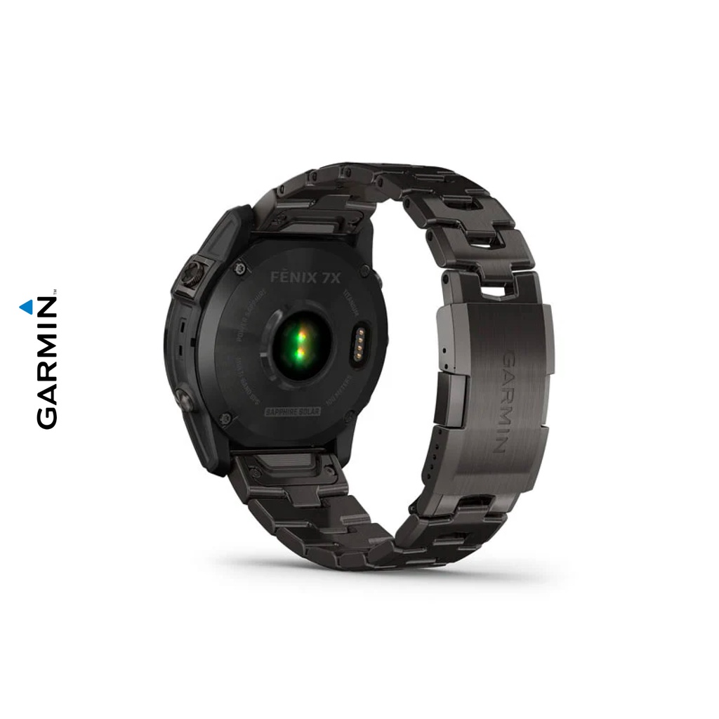 Garmin Fenix 7X Solar Sapphire Carbon Gray Titanium Metal Band