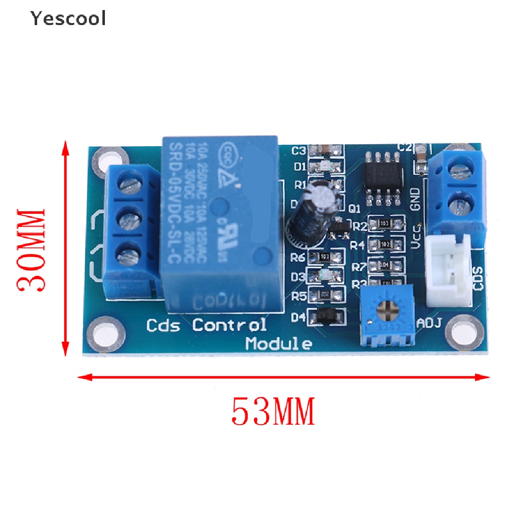 Yescool Modul relay photoresistor DC5 / 12v xh-m131 sensor Deteksi Cahaya