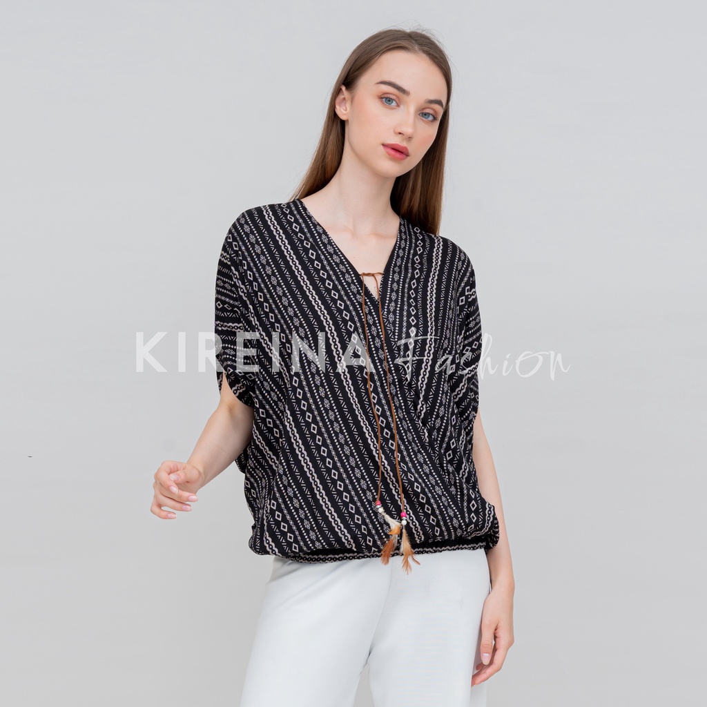 Blouse Etnik Wanita Blouse Bohemian Top Crop Atasan Rayon Wanita Blouse Kalong bahan Rayon Viscose | Kireina Fashion