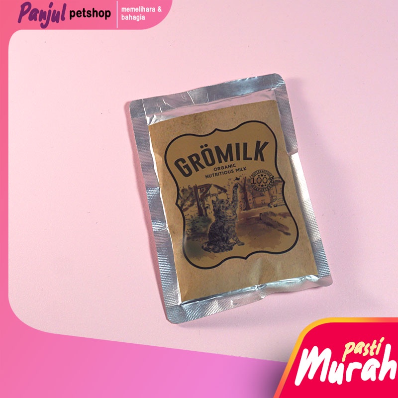 Susu Kucing Organik Gromilk Cat untuk kitten dan dewasa sachet