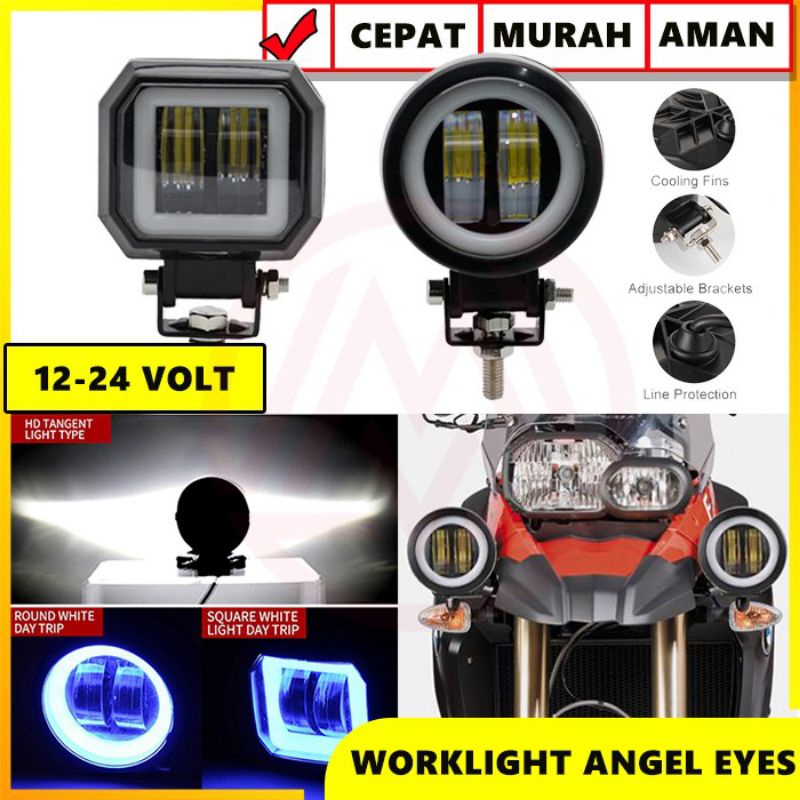 Lampu Tembak Sorot Led Cwl 2 Mata Lensa 4D Cree 20watt 12 - 24Volt