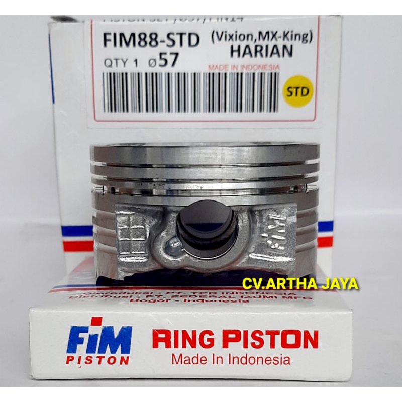 PISTON KIT FIM FIM88 YAMAHA VIXION / VIXION NEW / MX KING 150 / R 15 / R15 V1 / R15 V2 ( 57 / 57,5 / 58 / 58,5 / 59 / 59,5 / 60 ) ( STD / 050 / 100 / 150 / 200 / 250 / 300 ) ( PEN 14 / PIN 14 )-2