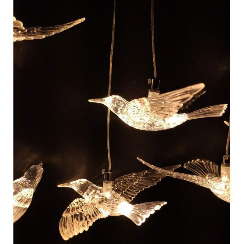Lampu burung akrilik dekorasi