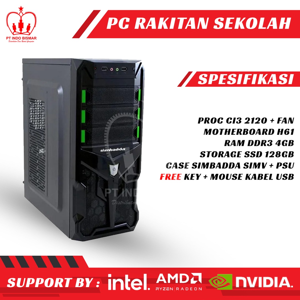 Jual Cpu Rakitan Intel Core I Sekolah Admin Kantor Pc Rakitan Indonesia Shopee Indonesia