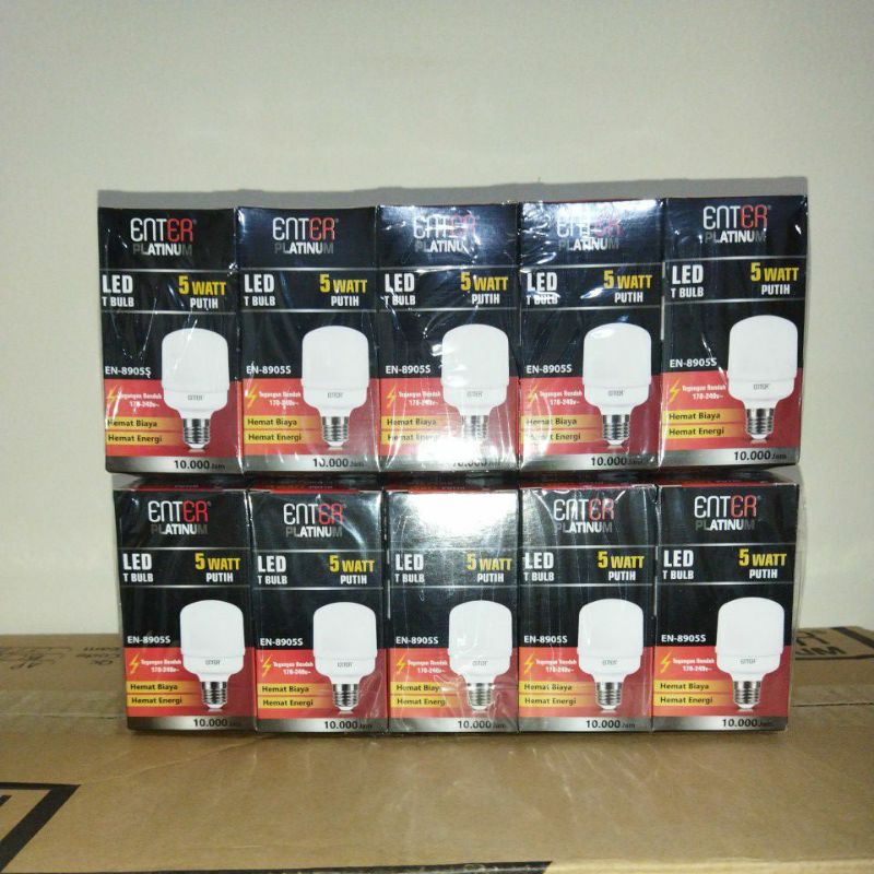 paket 10 pcs Led enter platinum / sloven daimond 5watt