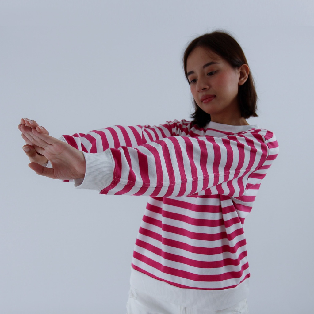 NYMPH CLOTHING SWEATER STRIPES GILLIA PINK