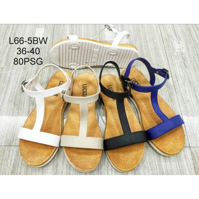 Unik Sendal Flat Tali   Flat Jelly Shoes   Flat Shoes   Biru  36 Berkualitas