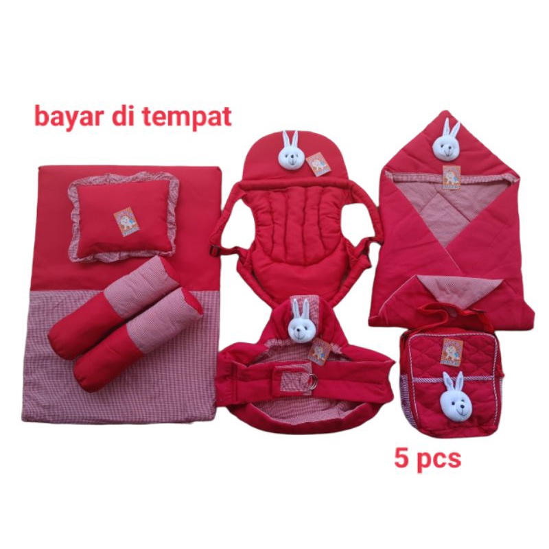 satu set perlengkapan bayi 5 in1-5pcsklincimerah