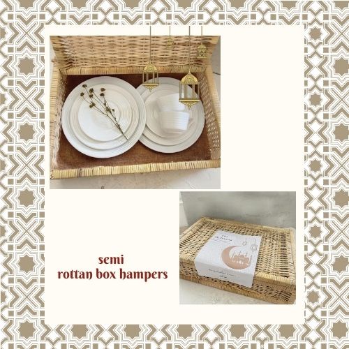 

Lebaran Hampers idul fitri 2025 ,Semi Rottan Hampers/ hamper cantik piring cantik, hampers lebaran
