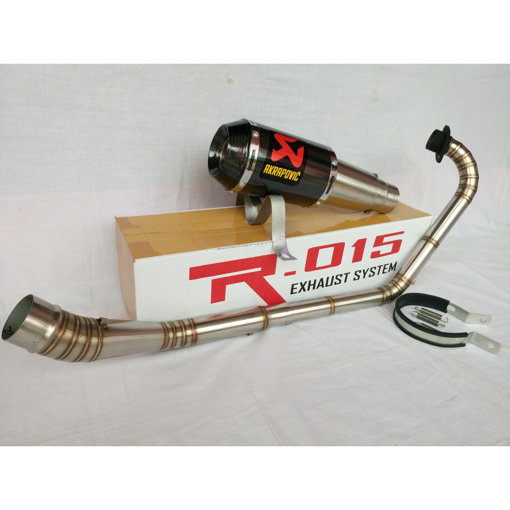 Knalpot Akrapovic GP M1 Carbon Full Set Vixion - Xabre - Byson - Scorpio - NVL - NVA - R15 DLL