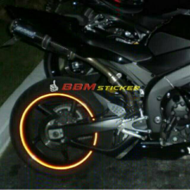 Stiker Velg Pelek Motor Reflective 6 Meter Shopee Indonesia