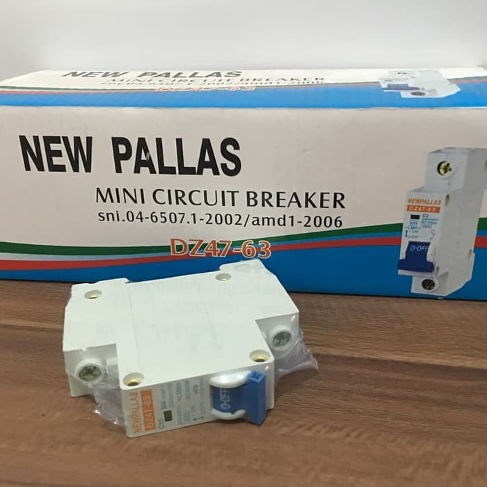 MCB SNI Merk New Pallas 2A 4A 6A 10A 16A Tipe DZ47-63