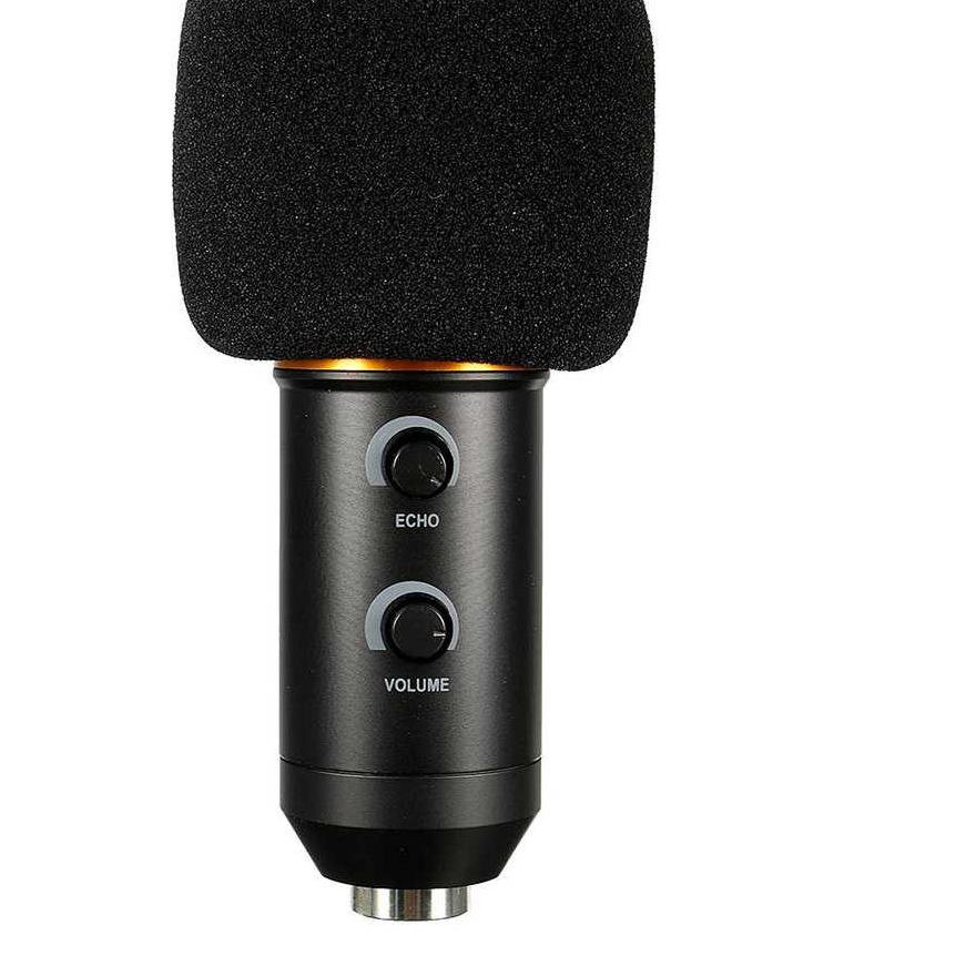 Terbaik Mikrophone Microphone Condenser Perekam Suara Youtuber Mic Podcast USB Mikrofon 3.5 mm with 