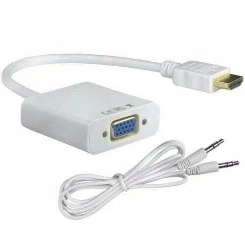 (COD) CONVERTER ADAPTER KONEKTOR HDMI TO VGA + KABEL AUDIO /  PS3 TO VGA / PS TO VGA / DARI LAPTOP KE MONITOR PROYEKTOR INFOCUS