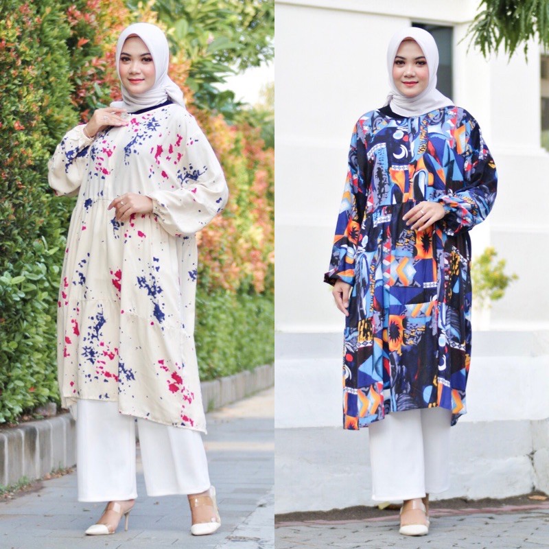 TUNIK SUPER JUMBO LD 120 / TUNIK MOTIF / TUNIK RAYON MOTIF / TUNIK RAYON JUMBO / TUNIK JUMBO LD 120