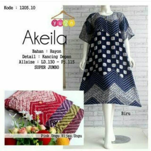 Daster jumbo Akeila grosir baju tidur daster murah wanita solo