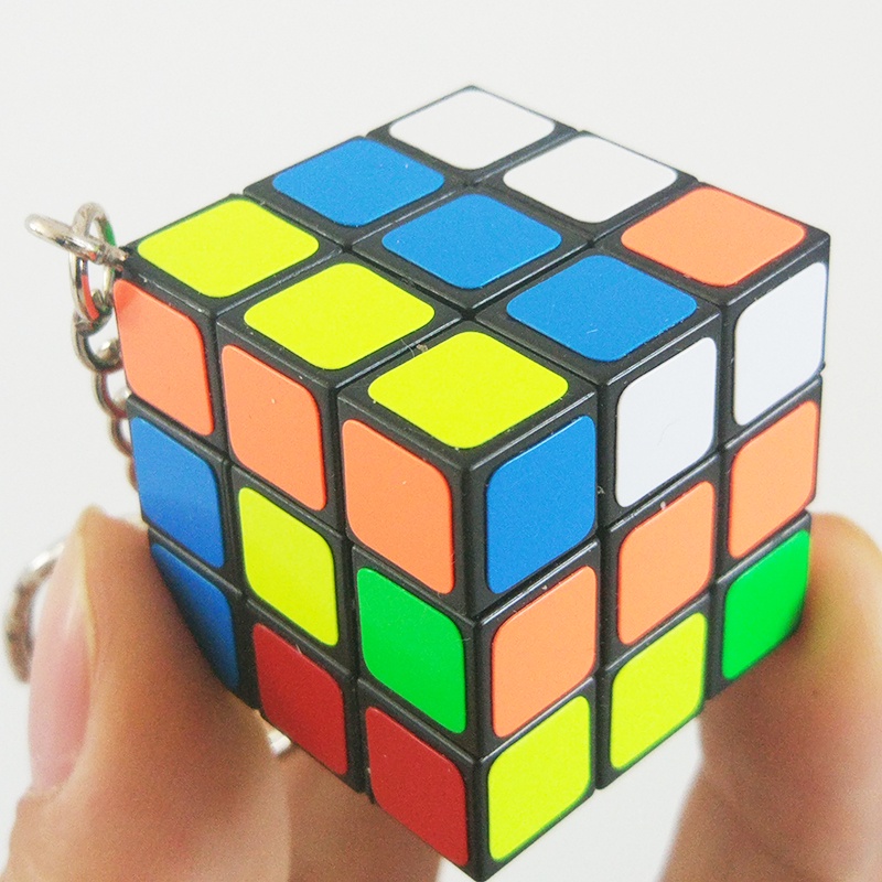 Gantungan Kunci Bentuk Puzzle Kubus Mini 3x3 X 3 3.0cm