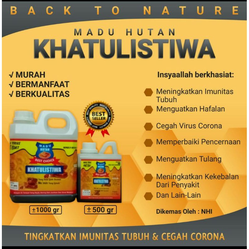 

Madu Hutan Khatulistiwa 500gram