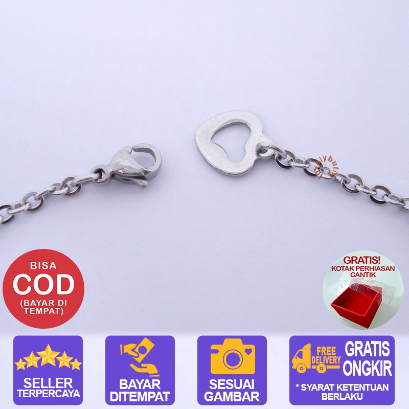 Lovelybutik Gelang Kaki Titanium Anti Karat Starry Gelang Kaki Wanita Bahan Titanium