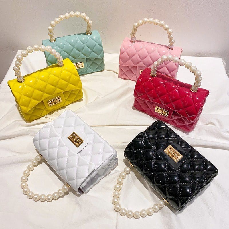 Tas Selempang Big / Tas Handbag / Jelly Bag Mutiara Gaya Korea / Tas Fashion Import 9076