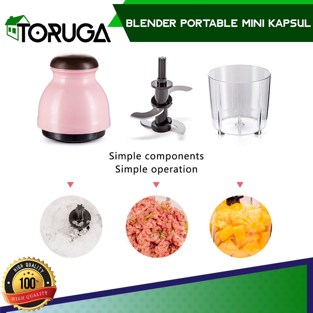 Blender Capsule Mini Portable Cutter Quatre Hand Juicer Model Kapsul Serbaguna