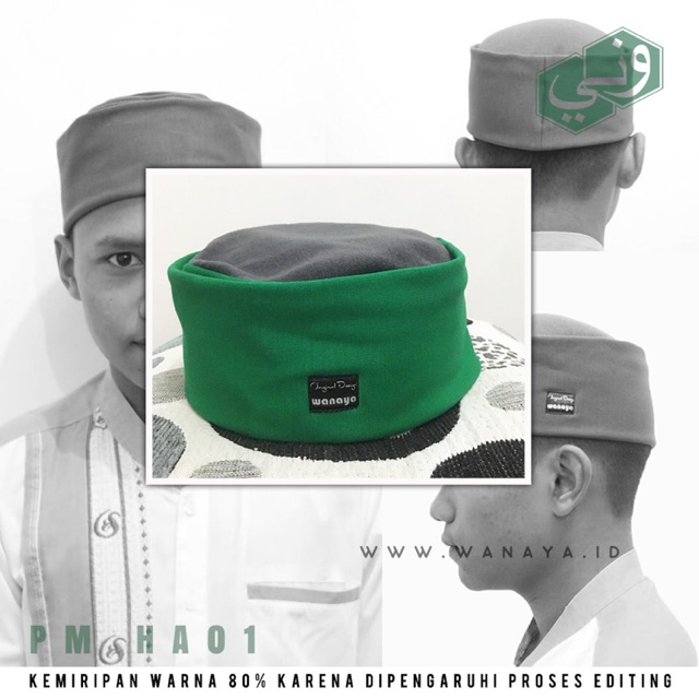 Peci Mesir Premium Hijau Tua PMHA01