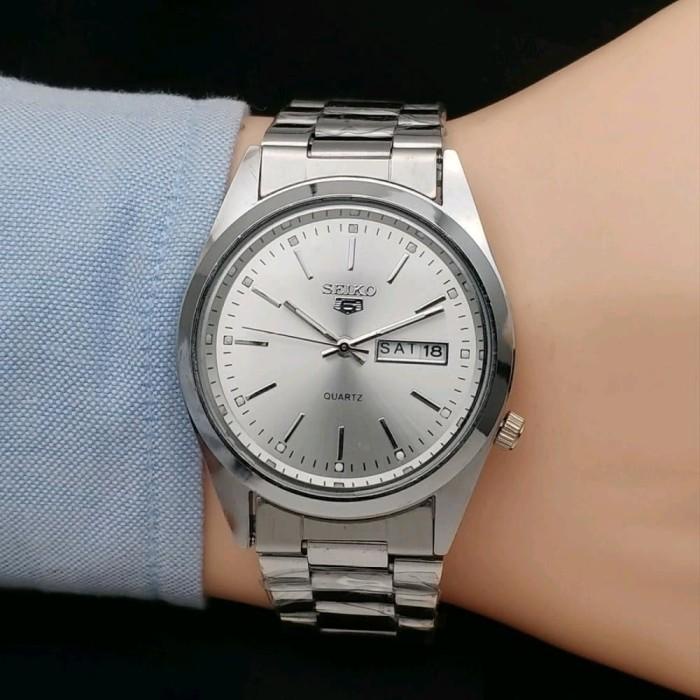Jam Tangan Pria Seiko Day Date Rantai Diameter Kecil