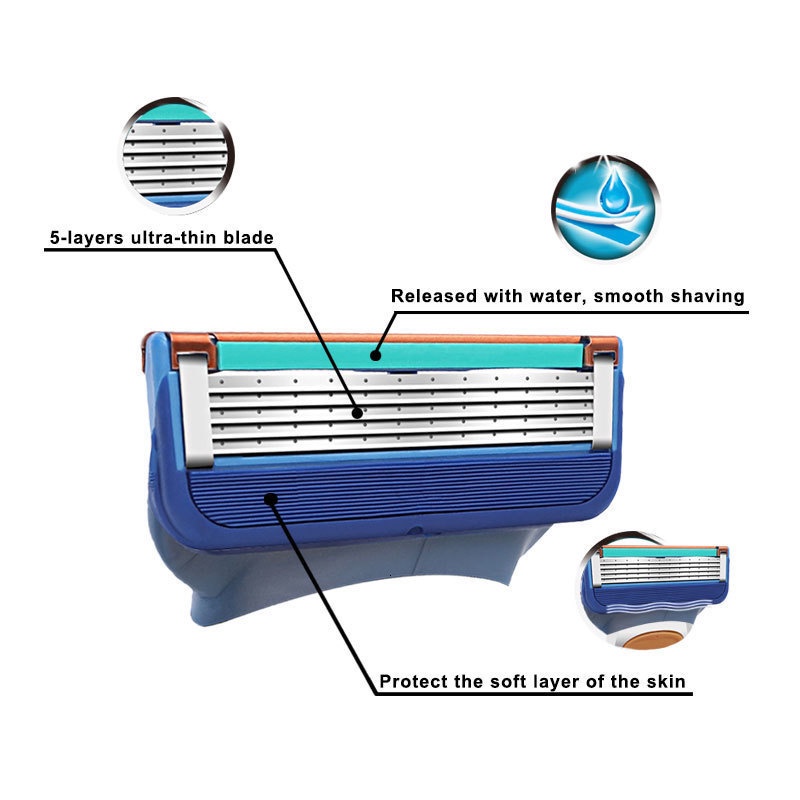 Pisau Cukur Manual/ Pisau 5lapis/ Pisau Cukur Pria/Untuk  Fusion ProGlide Razor blade