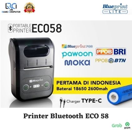 Printer Bluetooth Portable BLUEPRINT ECO 58 CHARGER TYPE-C