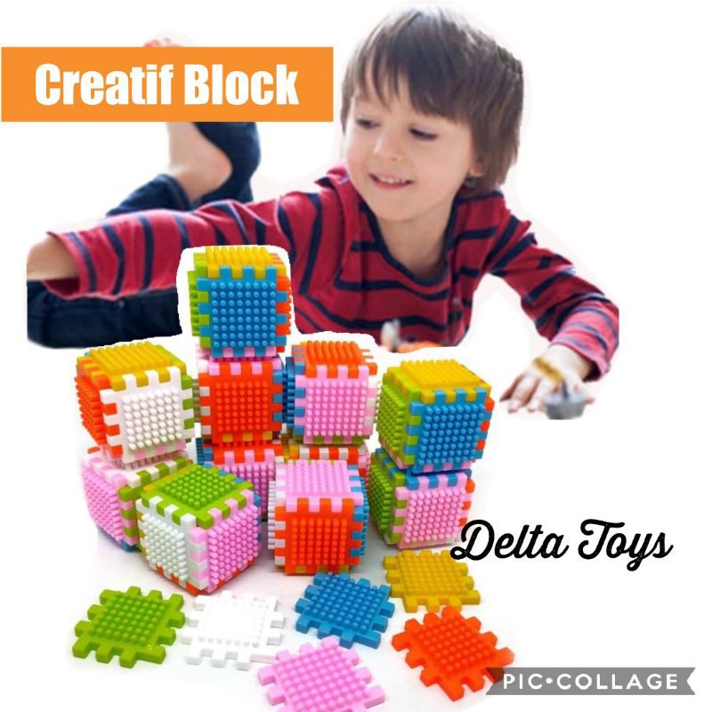 MAINAN EDUKASI ANAK - CREATIF BLOCK IMAGINATI CHILD - MAINAN MERONCE | LEGO KUBUS | APE PAUD TK
