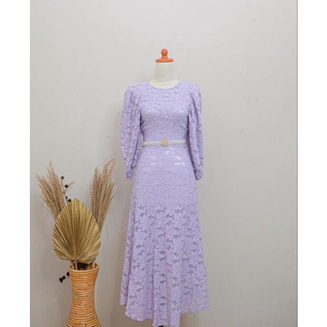 Dress Brukat lilac