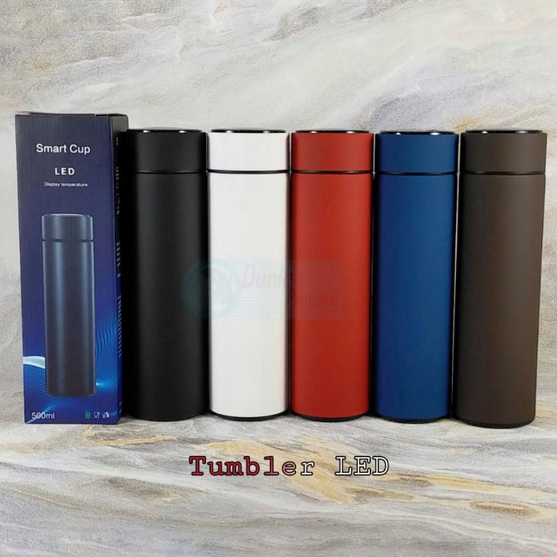 Tumbler termos led stainless minuman 500 ml