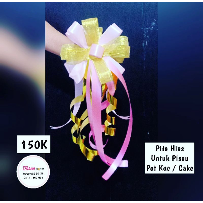 

pita gunting / pita hias untuk gunting / pita hias untuk pisau potong cake / pita hias / pita hiasan