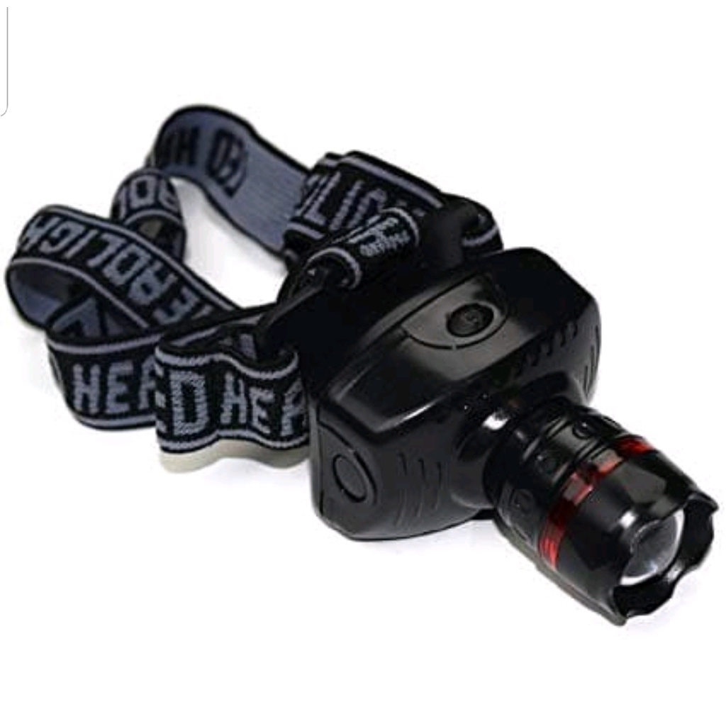 Headlamp Power Zoom Pendaki Naik Gunung Senter Kepala Terang Lampu LED/Headlamp zoom senter