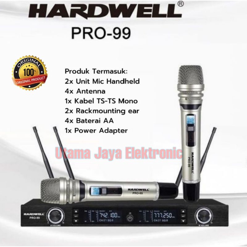 Microphone Wireless Hardwell PRO-99 Handheld PRO99 Pro 99 Original