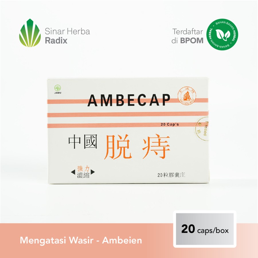 Ambecap (Zhongguo Moschus TUOGE) Obat Herbal Meringankan Wasir Ambeien - SINAR HERBA RADIX BPOM