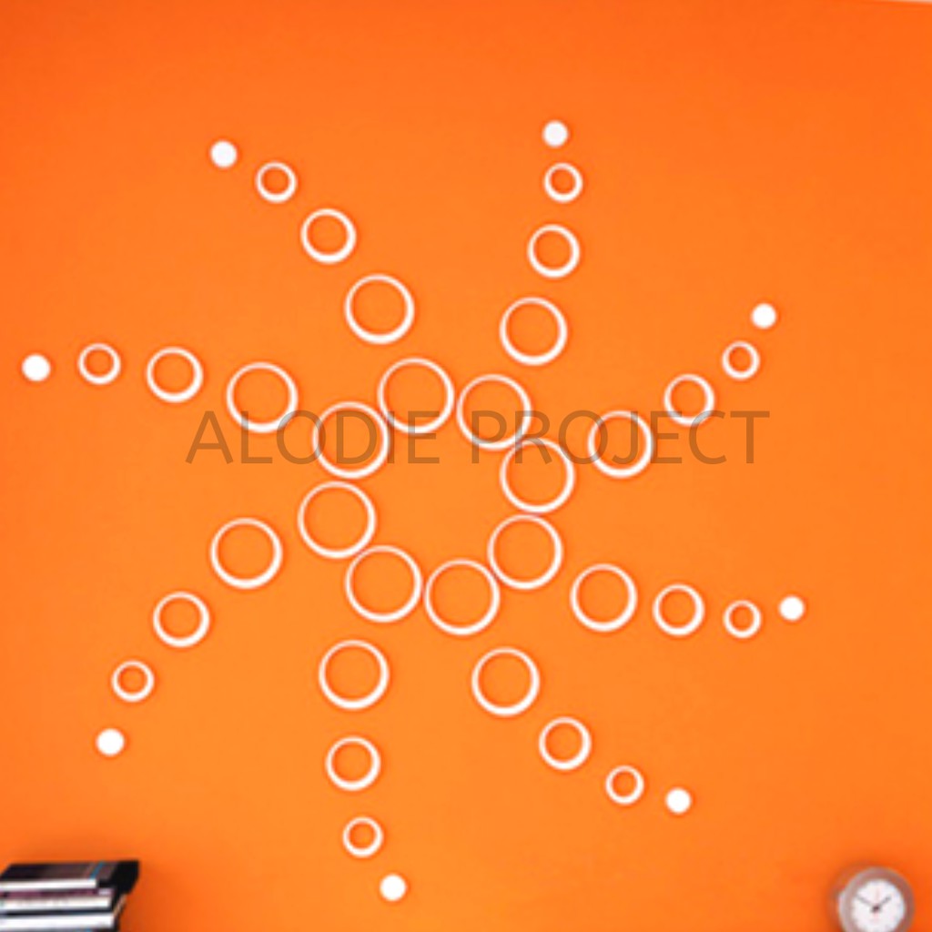 DEKORASI DINDING WALL STIKER DINDING TEMBOK 3 DIMENSI KAMAR RUANG TAMU BULAT  KAYU