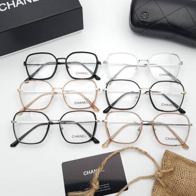 TERBARU  Kacamata Wanita Frame Chanel 0039 Frame Besi