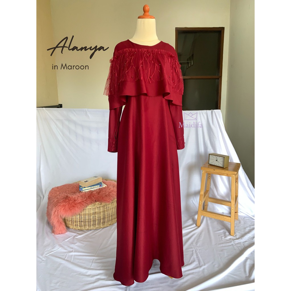 ALANYA Dress Bridesmaid Paket Bridesmaid Gamis Kondangan Baju Kondangan Gamis Brukat Gamis Tile