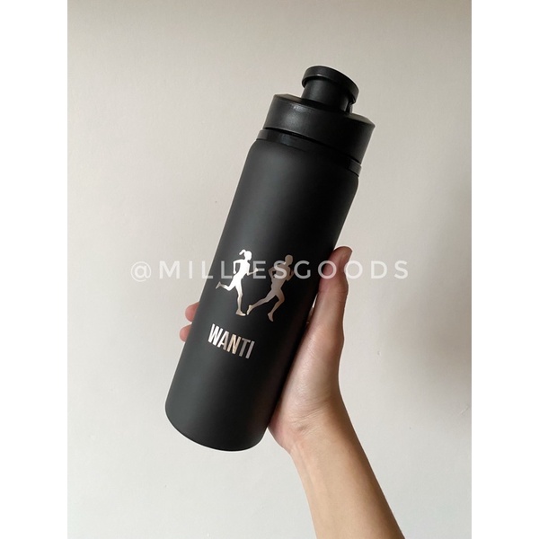 Tumbler Custom Laser GRAFIR - [[Harga SATUAN]] kado unik cocok untuk kado / couple - botol termos - FREE CUSTOM NAMA - tumbler LED, sakura, niagara, peas tumbler, tumbler sport, tumbler bowling - botol minum-Sport