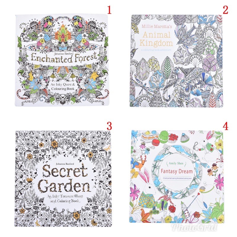 

buku mewarnai anak dewasa anti stress coloring book import