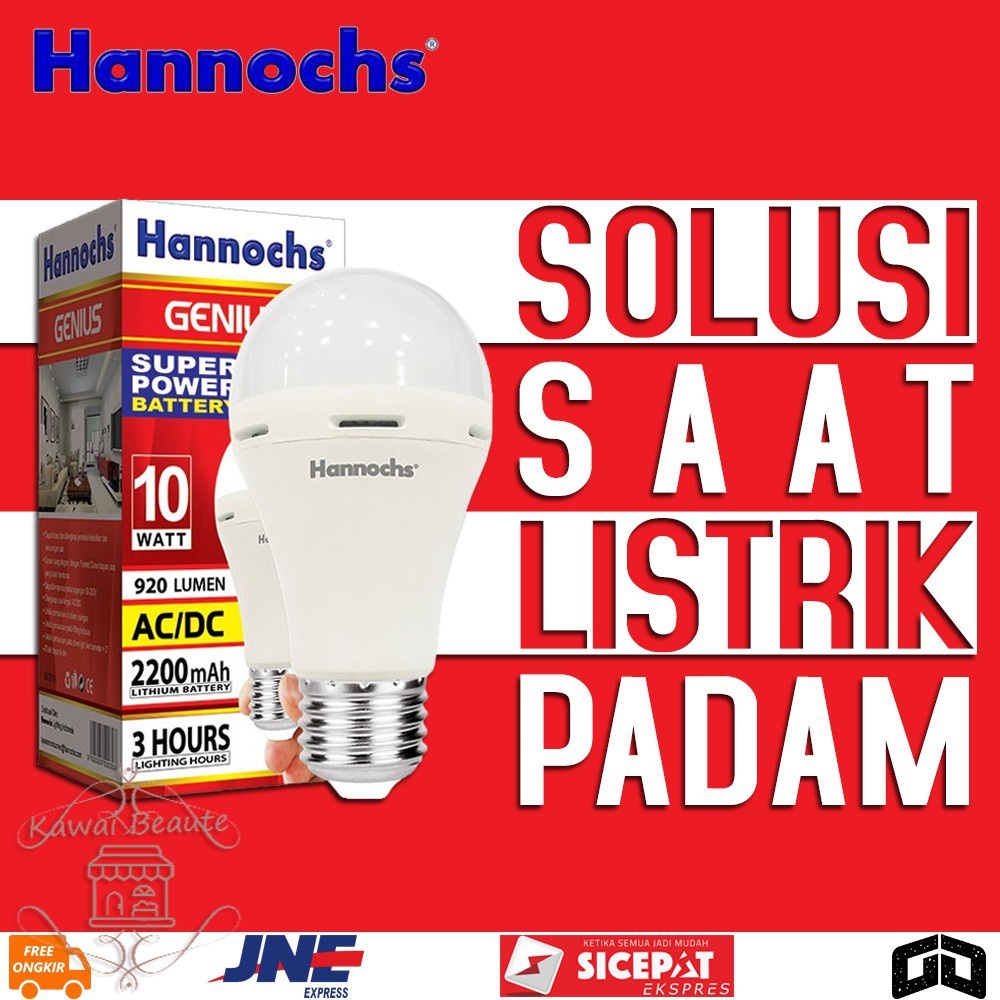 Lampu Emergency Hannochs Genius LED / Lampu magic 6w 8w 10w 12W 15W